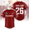 Oklahoma Sooners 2026 NCAA Baseball Men’s College World Series Champions Baseball Jersey - BJLILY002