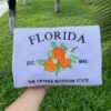Embroidered Florida Orange Blossom State Sweatshirt