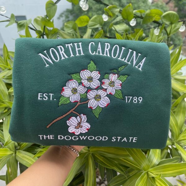 Embroidered North Carolina Dogwood State Sweatshirt