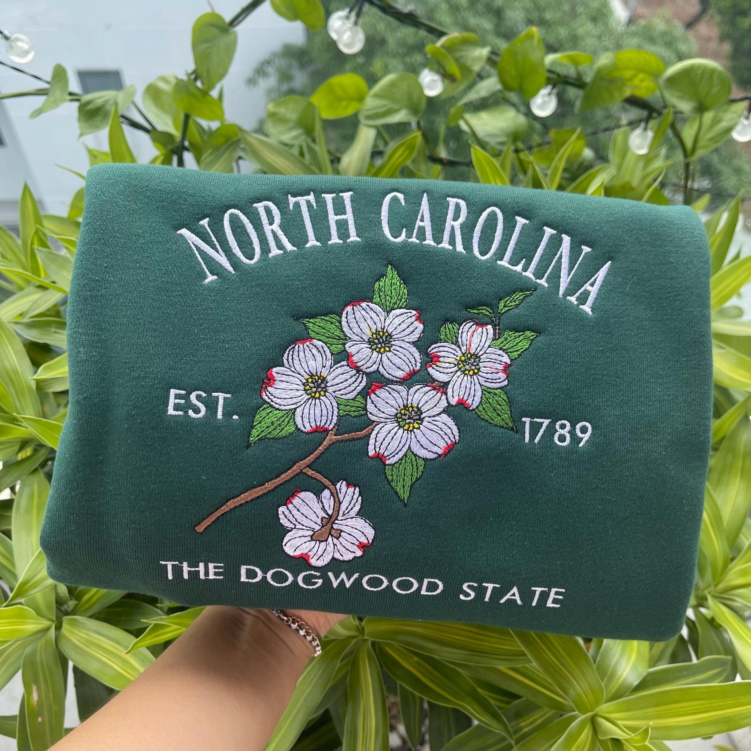 Embroidered North Carolina Dogwood State Sweatshirt - Image 4