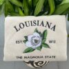 Embroidered Louisiana Magnolia State Sweatshirt