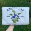 Embroidered Rhode Island Violet State Sweatshirt
