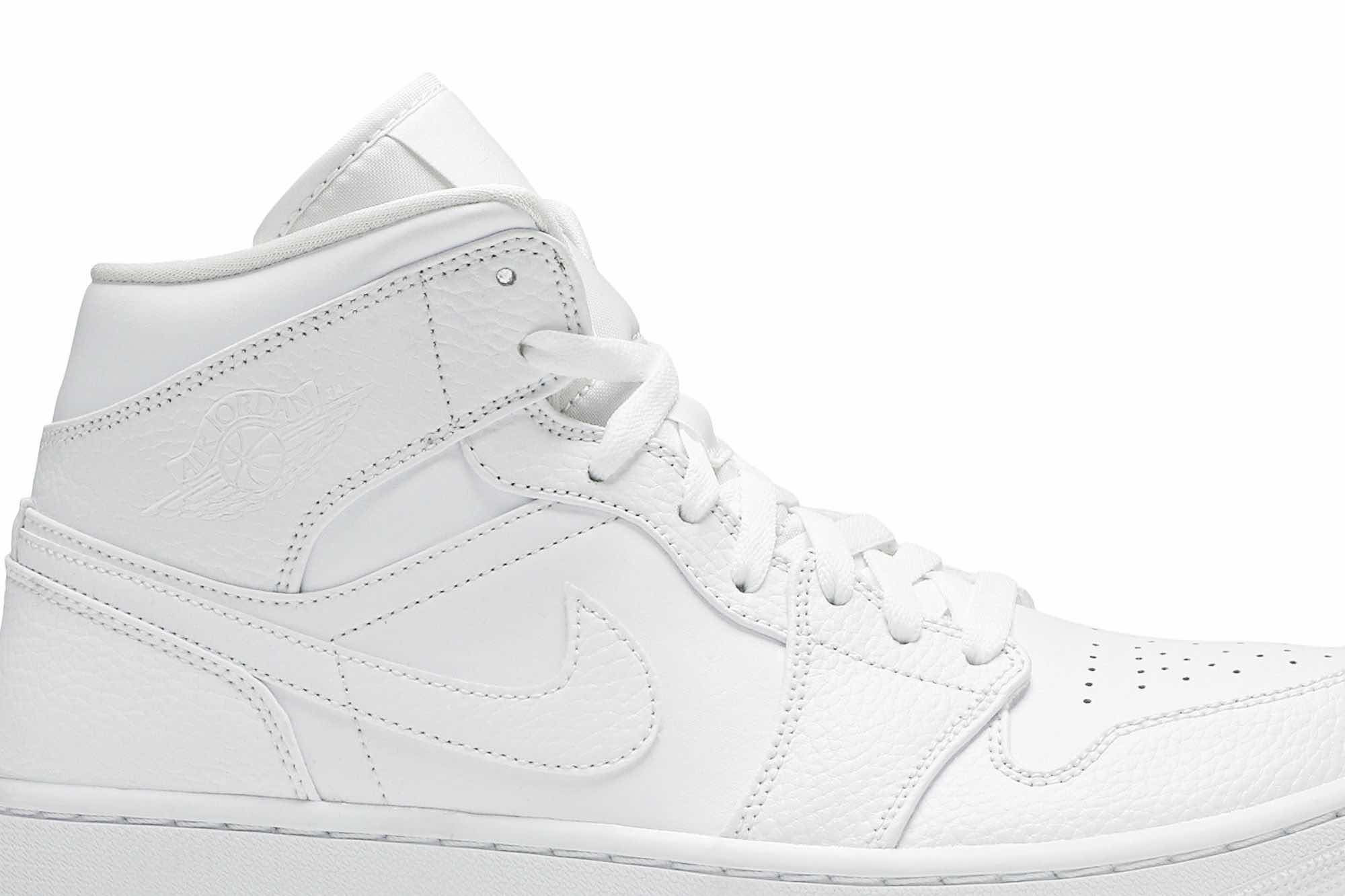 Air Jordan 1 Mid ‘Triple White 2020’ 554724-130 - Image 2
