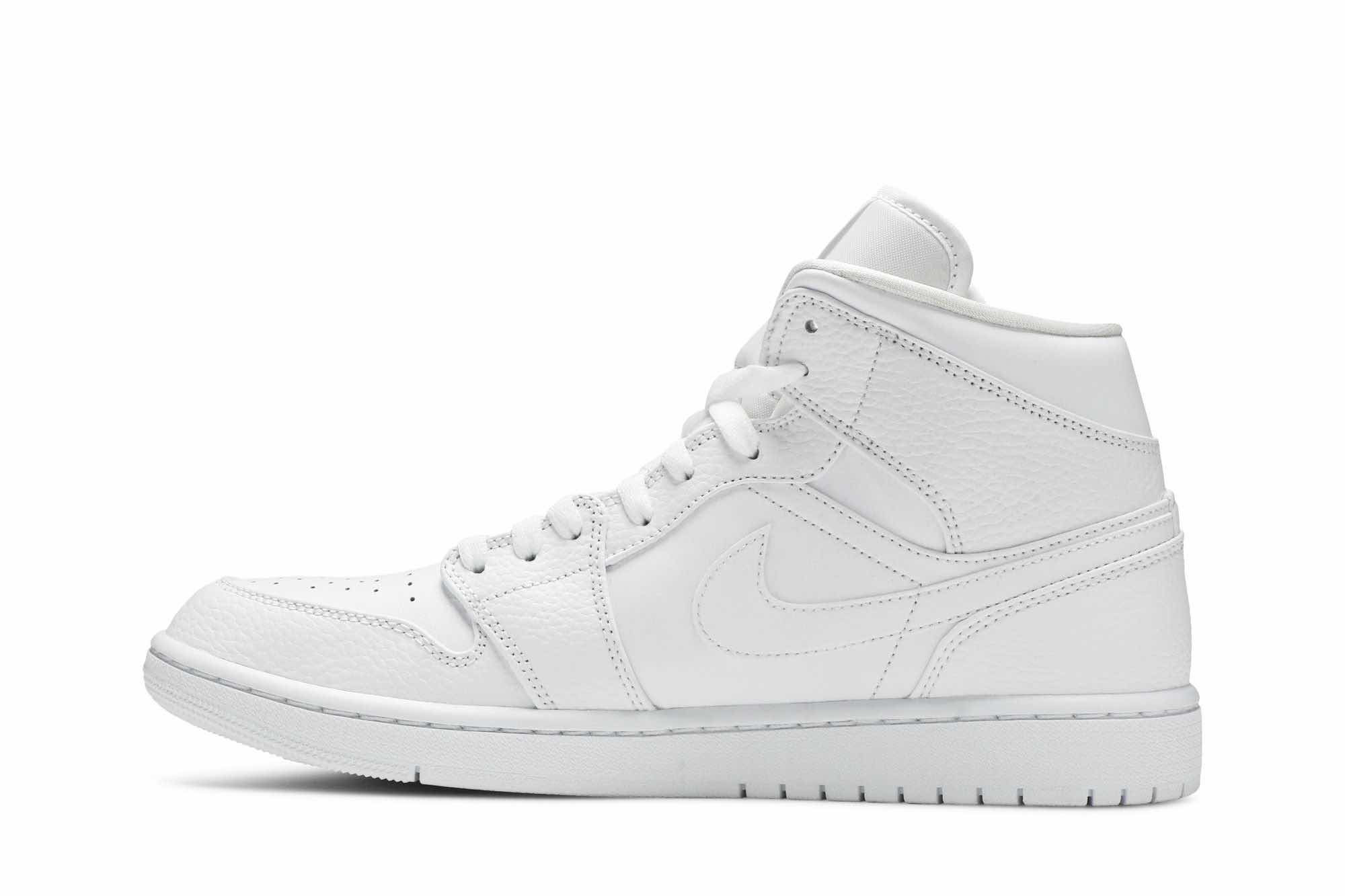 Air Jordan 1 Mid ‘Triple White 2020’ 554724-130 - Image 3