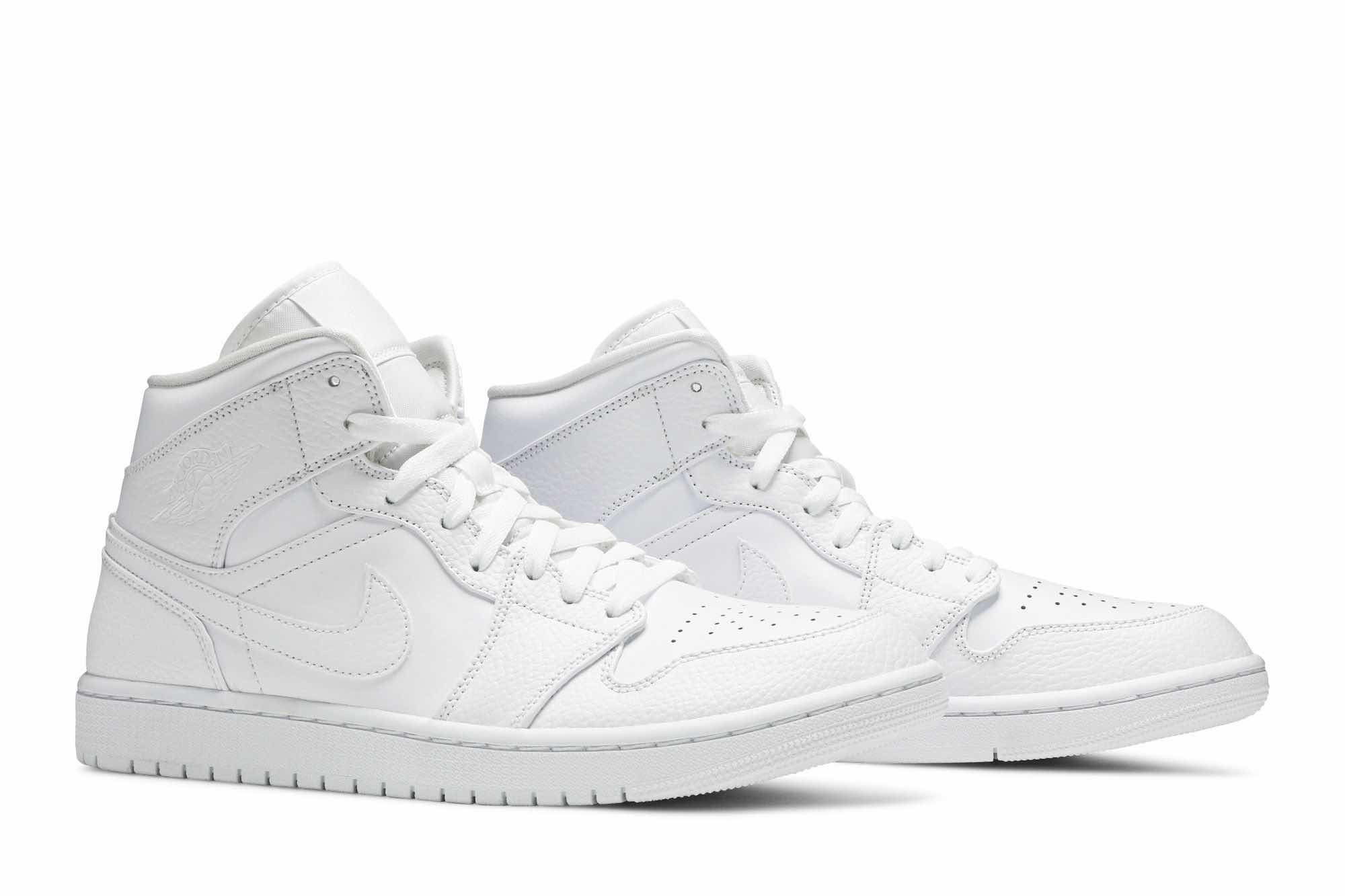 Air Jordan 1 Mid ‘Triple White 2020’ 554724-130 - Image 8