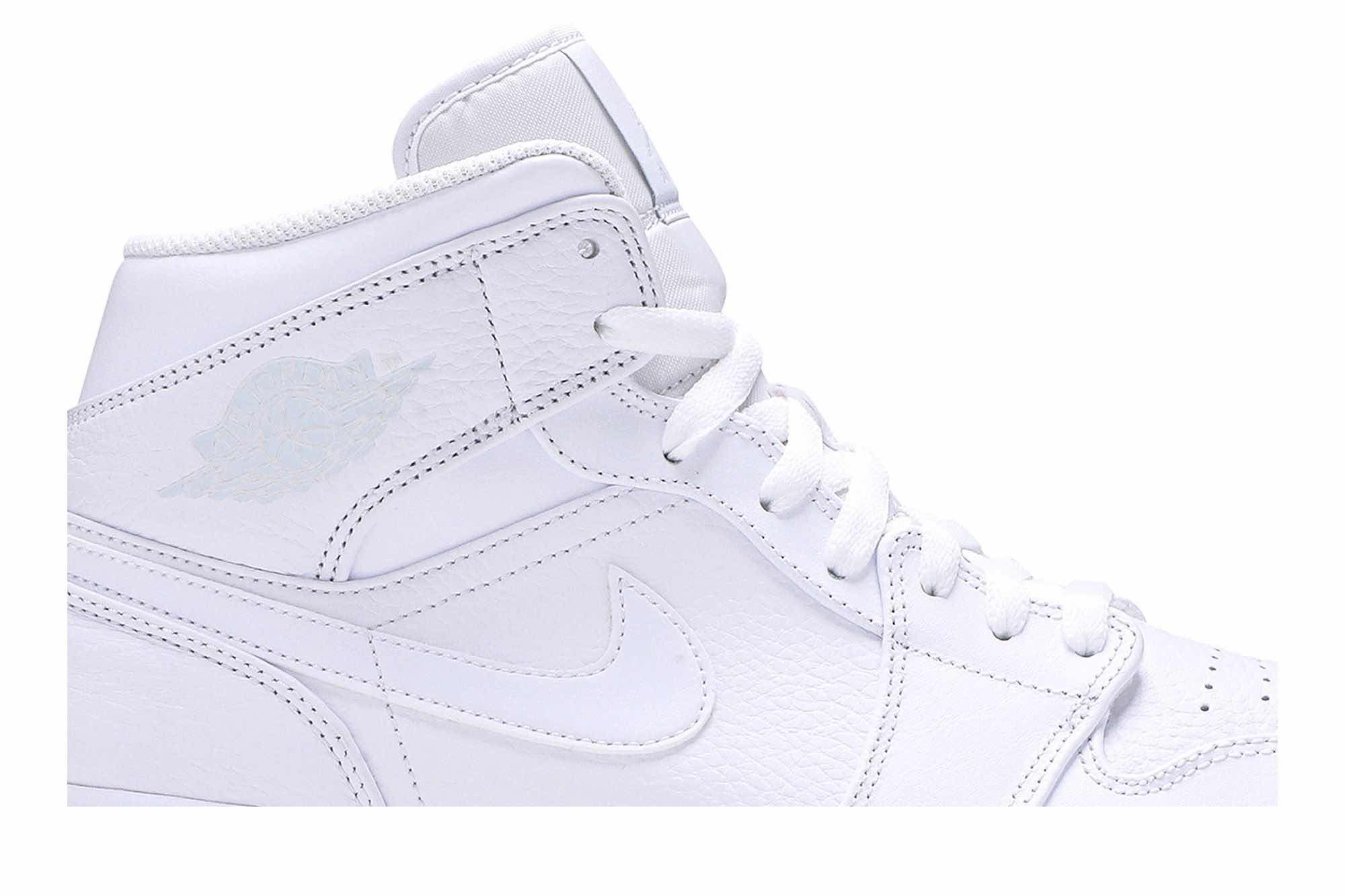 Air Jordan 1 Mid ‘Triple White 2018’ 554724-109 - Image 2