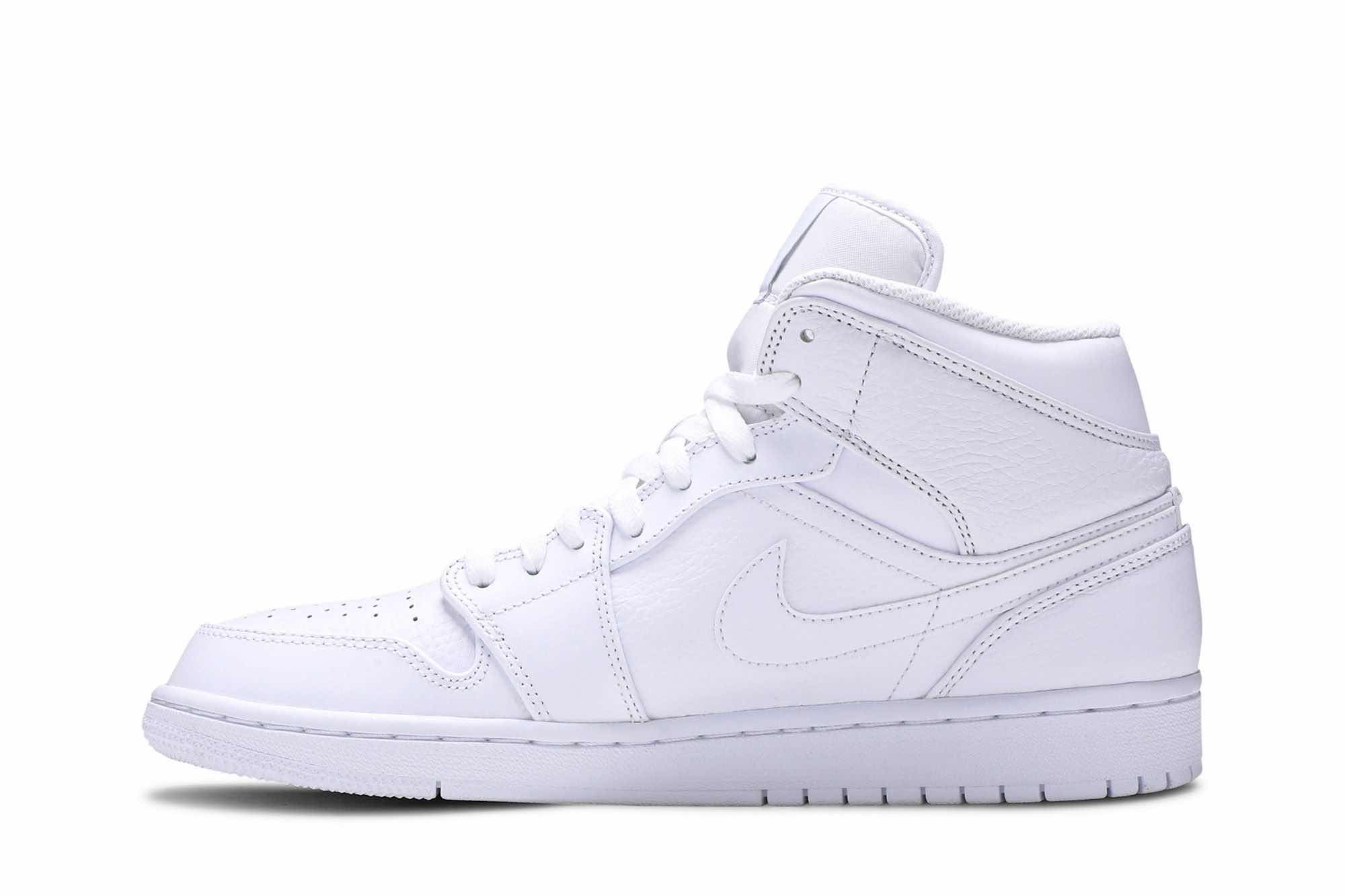 Air Jordan 1 Mid ‘Triple White 2018’ 554724-109 - Image 3