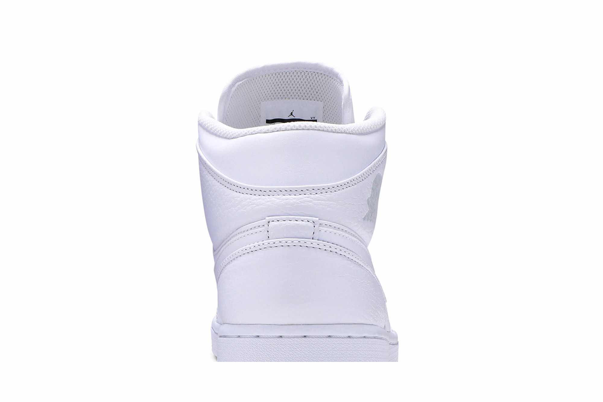 Air Jordan 1 Mid ‘Triple White 2018’ 554724-109 - Image 7