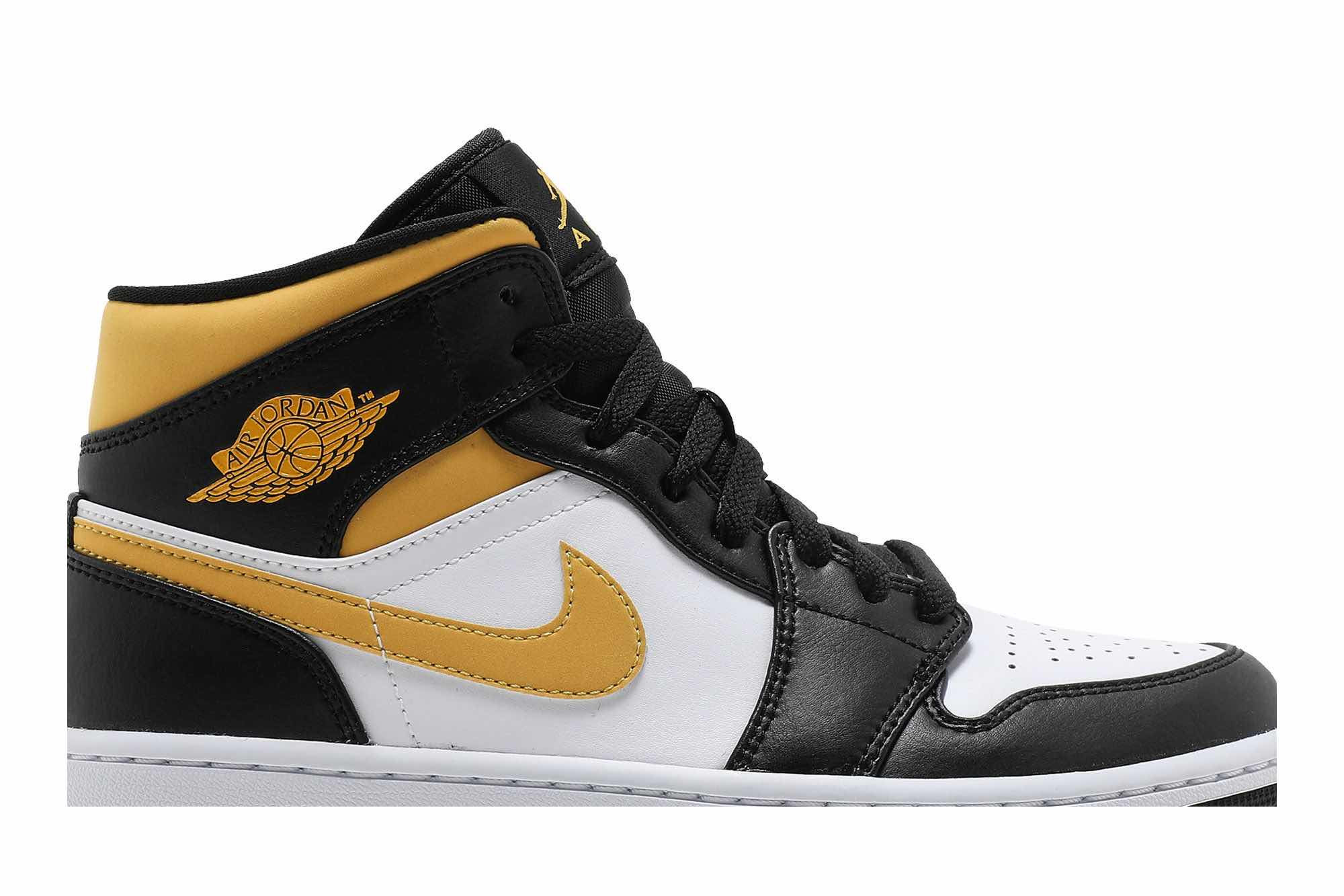 Air Jordan 1 Mid ‘Black University Gold’ 554724-177 - Image 2