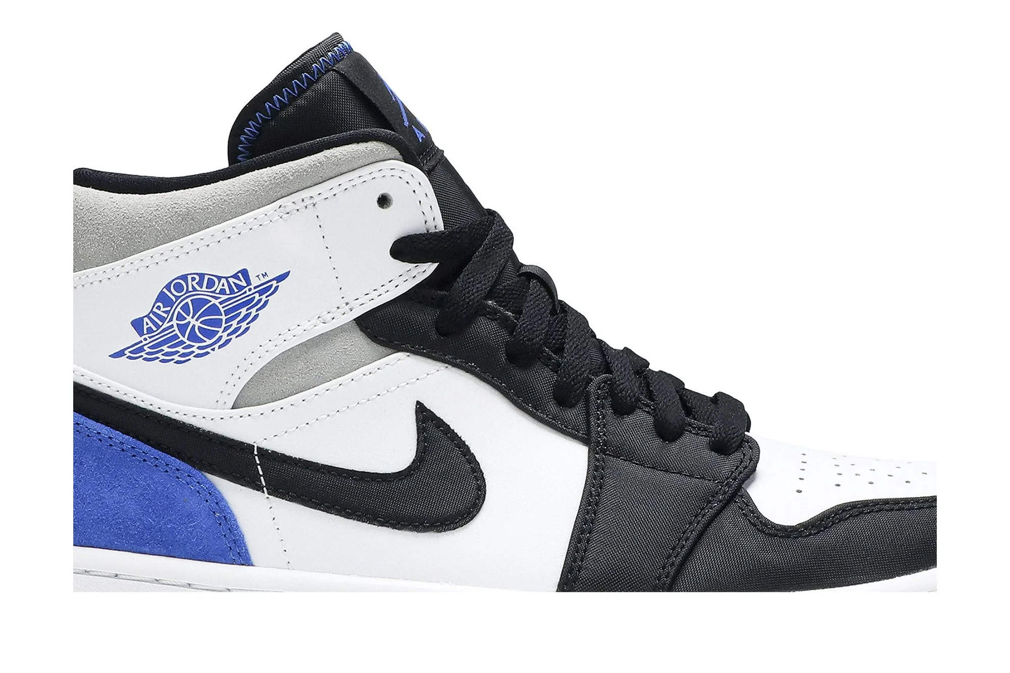 Air Jordan 1 Mid SE 'Royal Black Toe' 852542-102 - Image 2