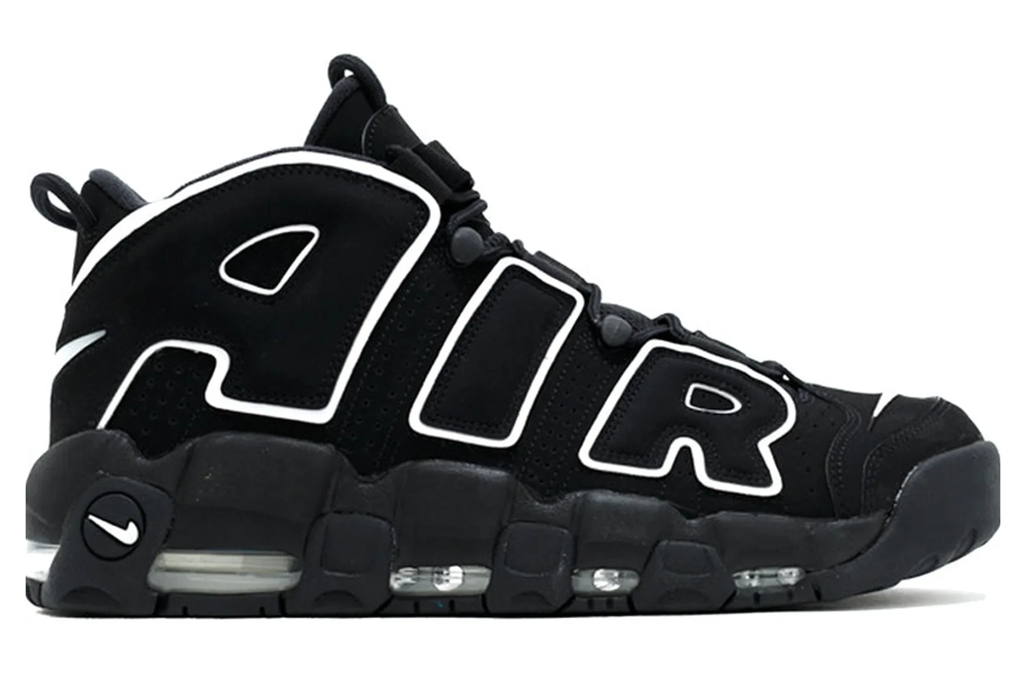 Nike Air More Uptempo 'Black White' 414962-002 - Image 2