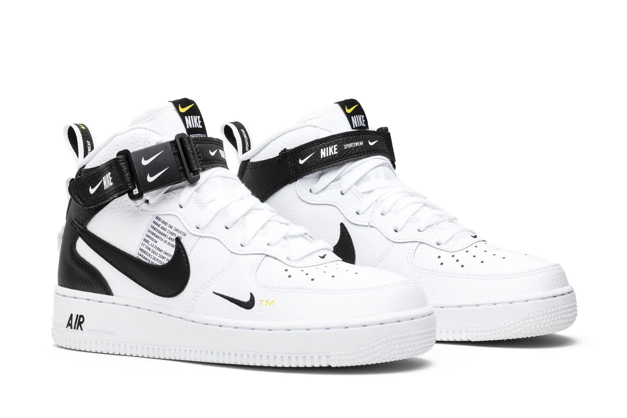 Nike Air Force 1 Mid '07 LV8 'White Black' 804609-103 - Image 8