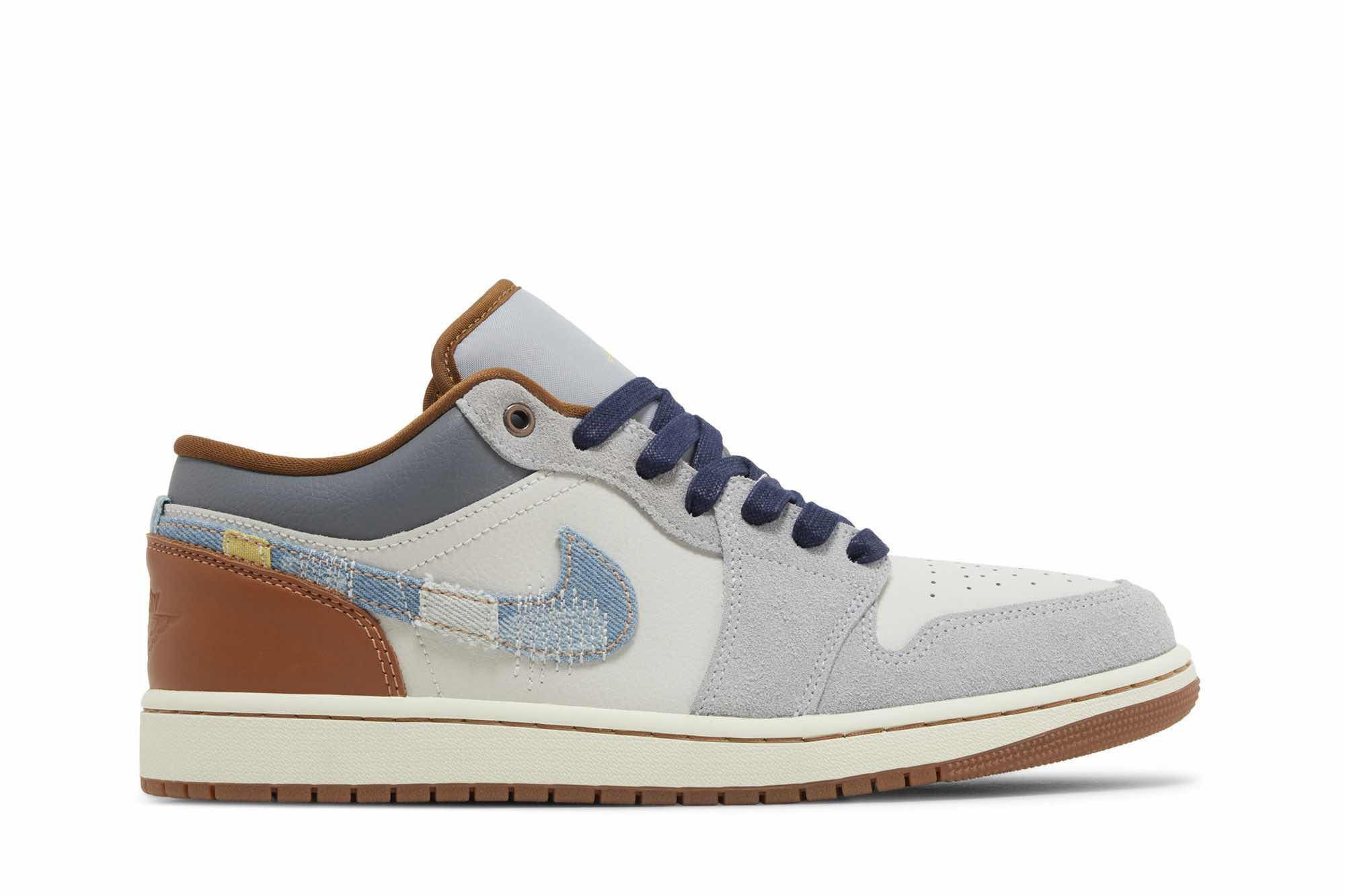 Air Jordan 1 Low SE ‘Phantom Repaired Denim Swoosh’ FZ5042-041