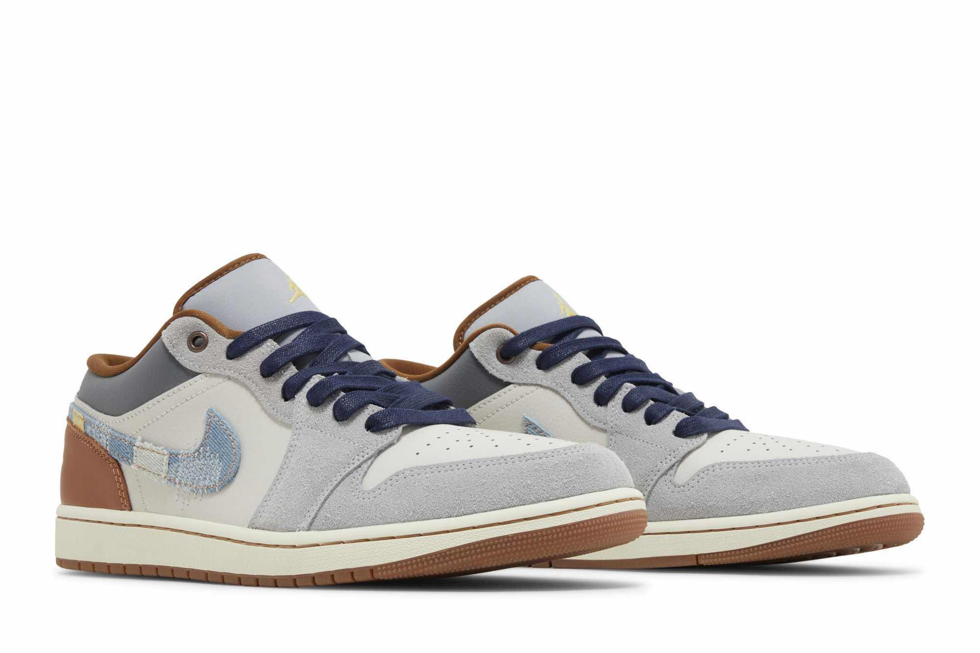 Air Jordan 1 Low SE ‘Phantom Repaired Denim Swoosh’ FZ5042-041 - Image 8
