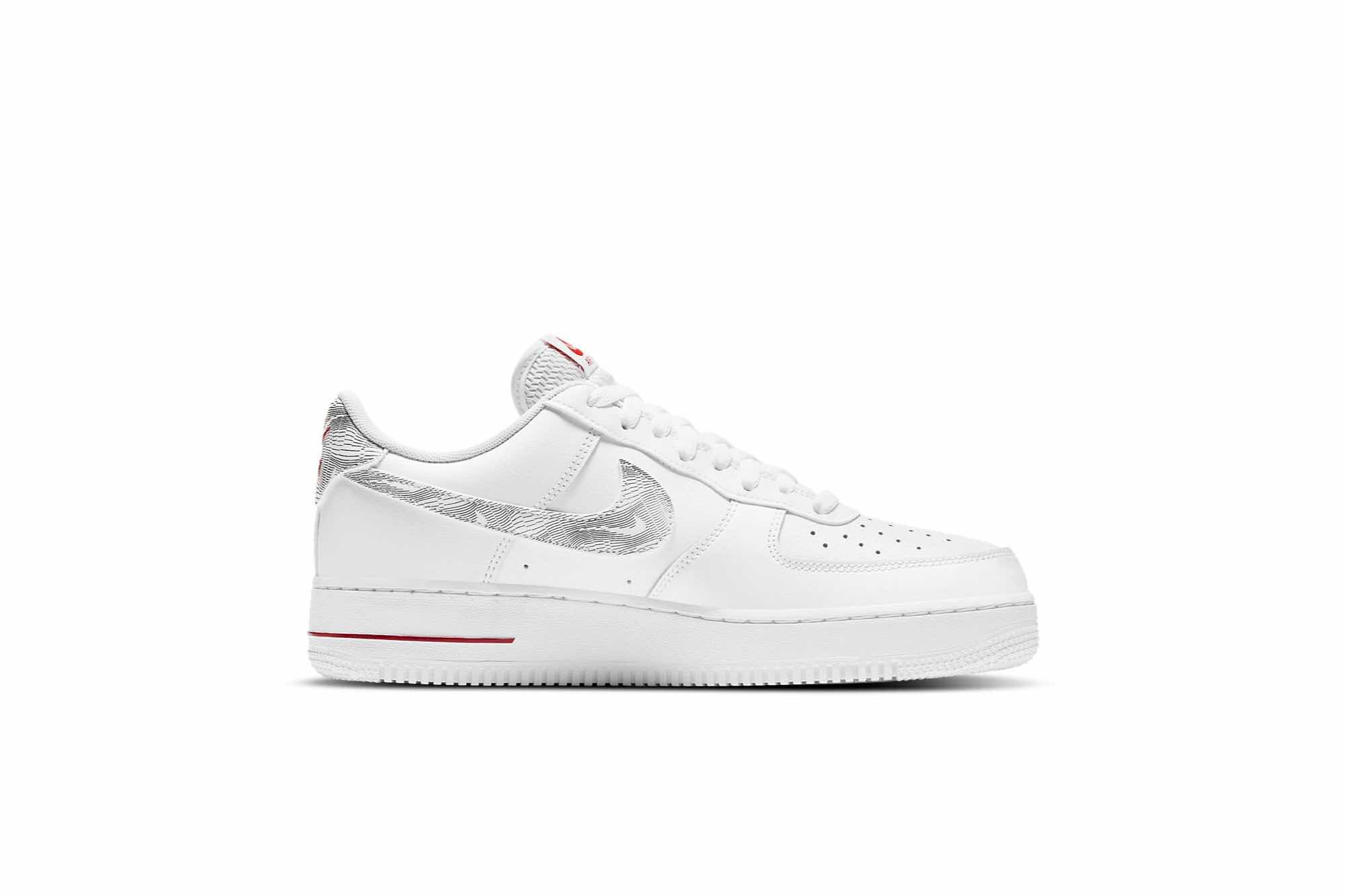 Nike Air Force 1 Low ‘Topography Pack - White University Red’ DH3941-100 - Image 2