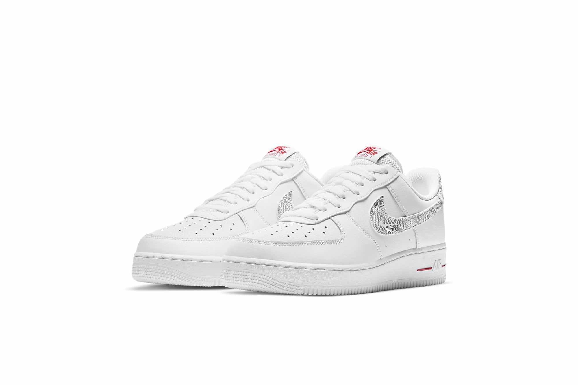 Nike Air Force 1 Low ‘Topography Pack - White University Red’ DH3941-100 - Image 3