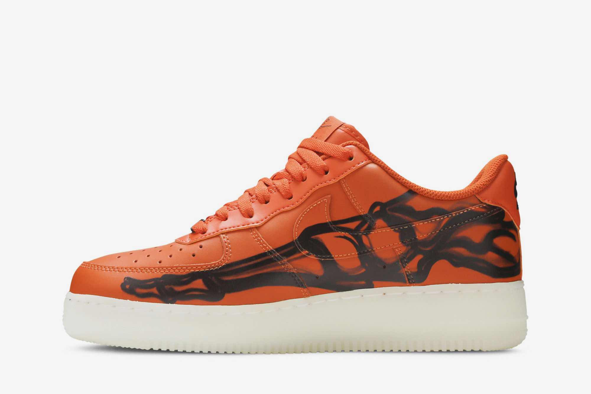 Nike Air Force 1 Low ‘Orange Skeleton’ CU8067-800 - Image 3