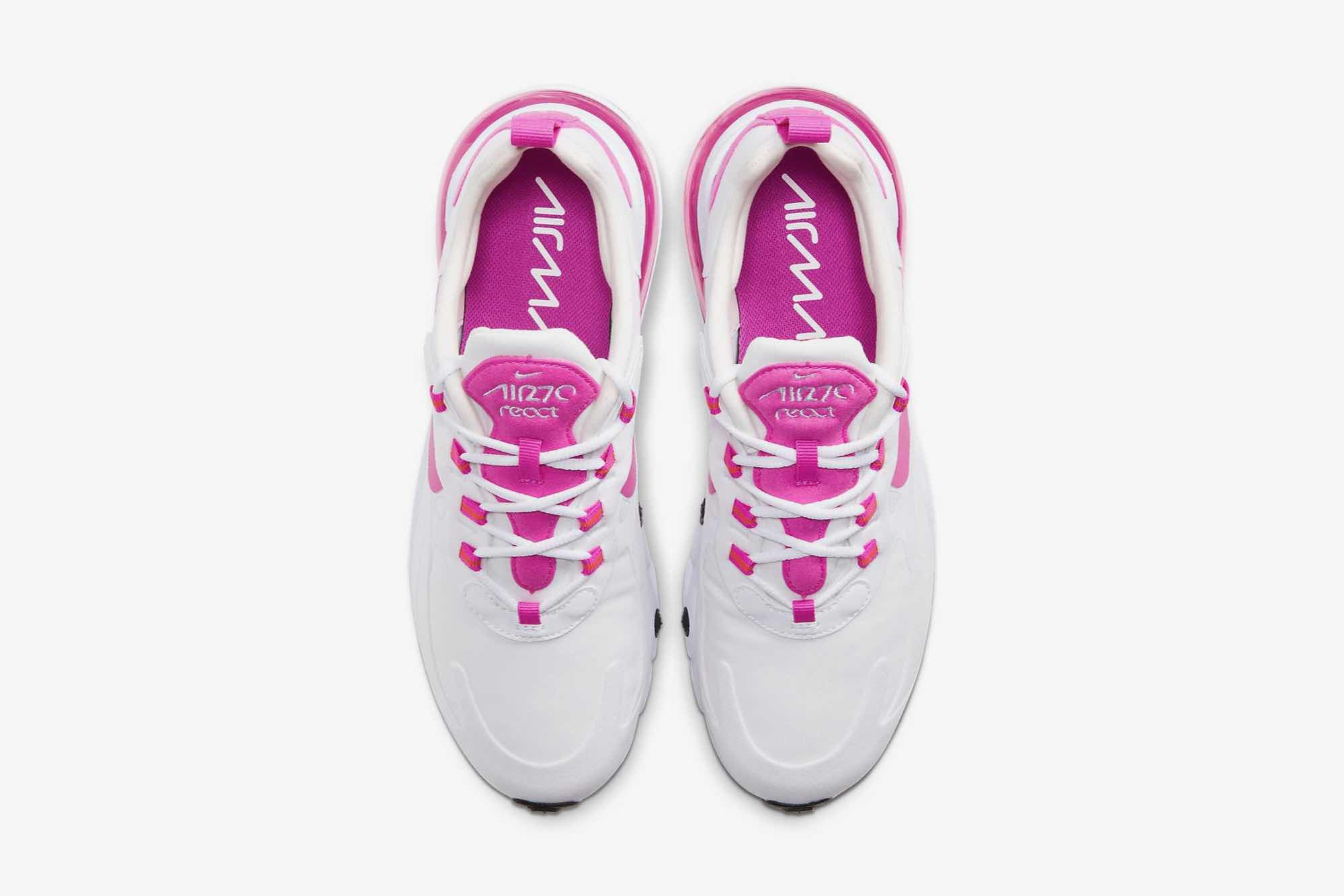 Nike Air Max 270 React ‘Fire Pink’ CJ0619-100 - Image 4