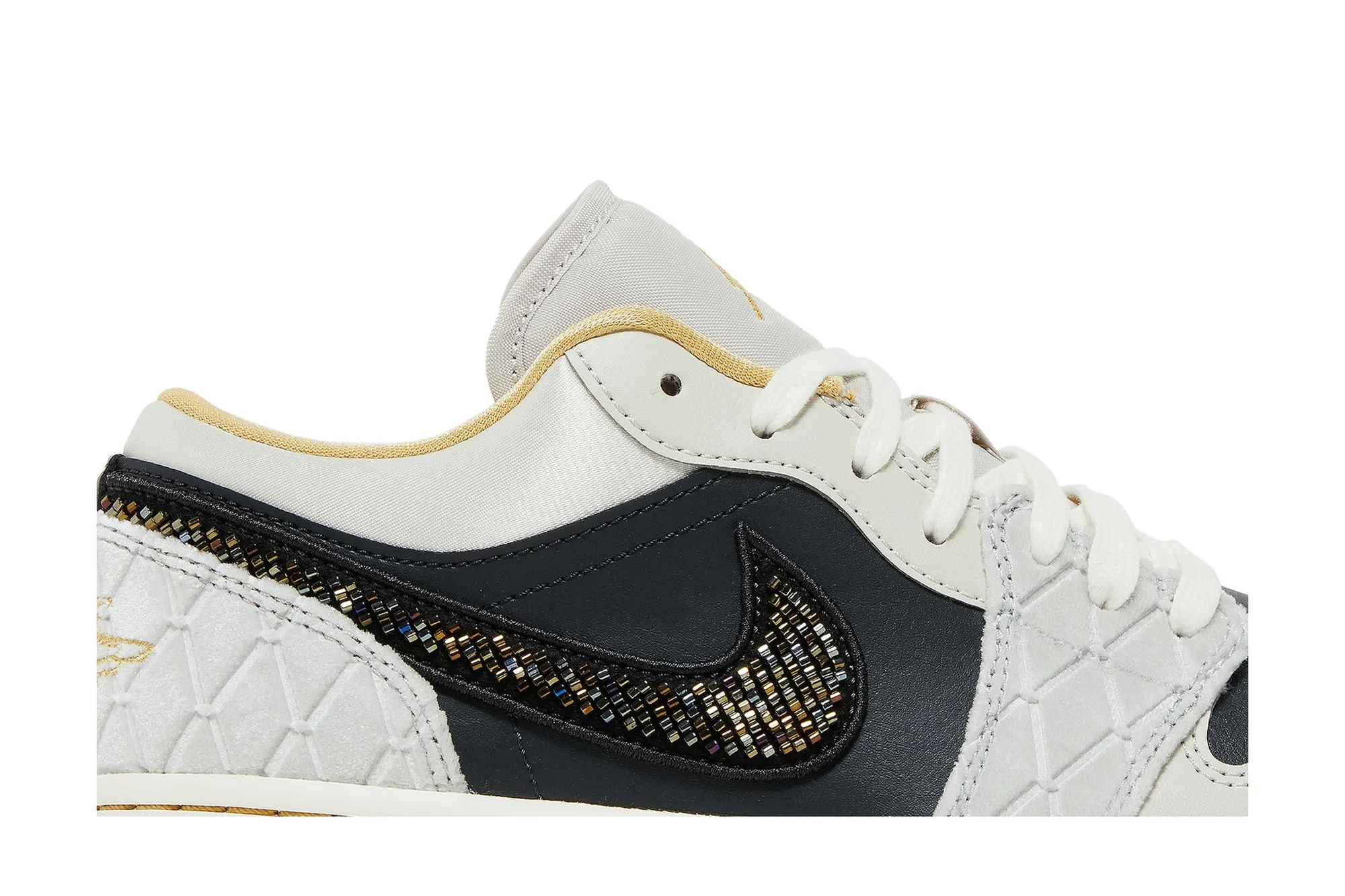 Air Jordan 1 Low SE 'Beaded Swoosh' DV1762-001 - Image 2