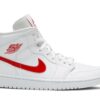 Air Jordan 1 Mid ‘White University Red’ BQ6472-106