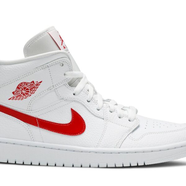 Air Jordan 1 Mid ‘White University Red’ BQ6472-106