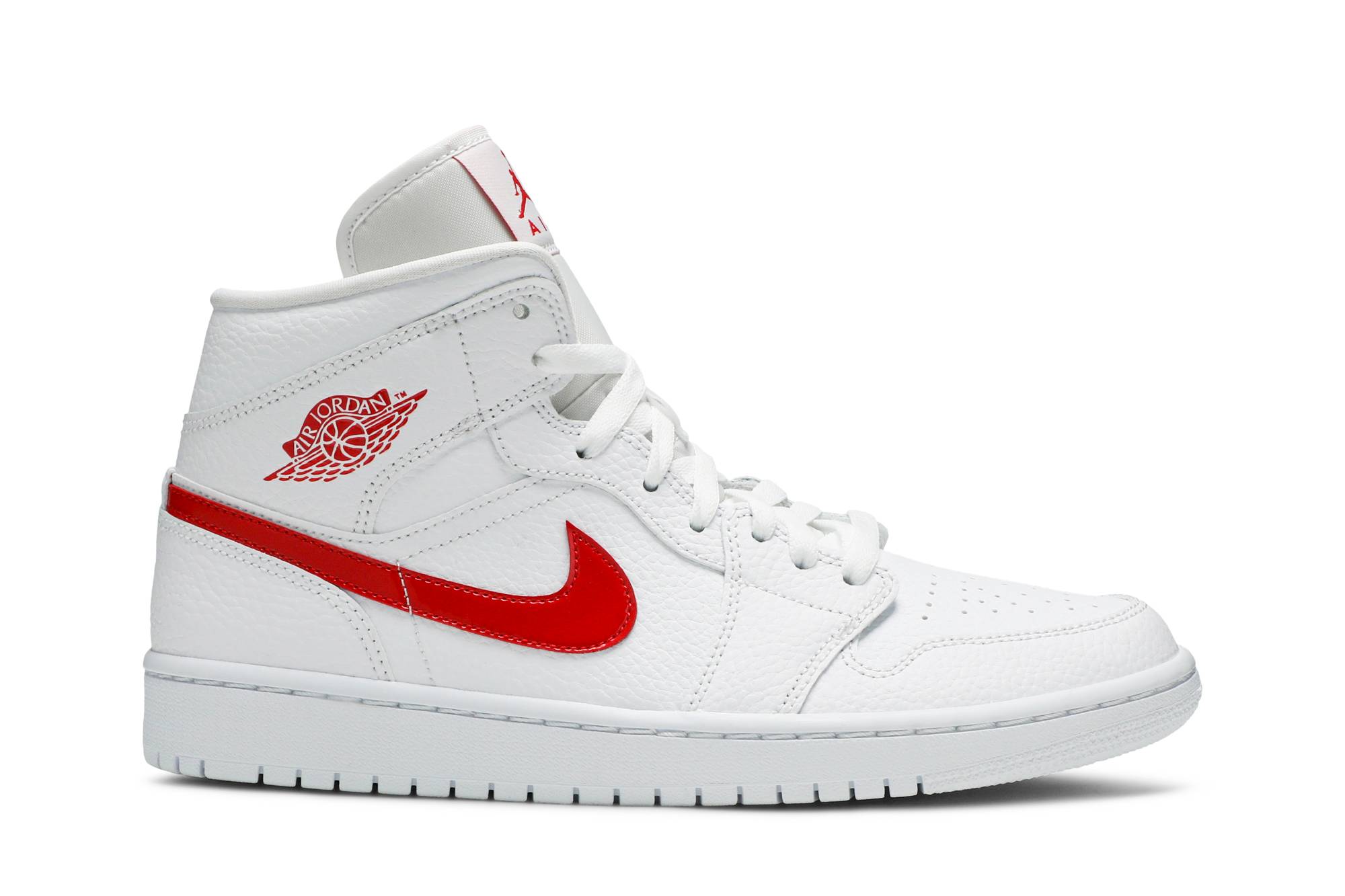 Air Jordan 1 Mid ‘White University Red’ BQ6472-106