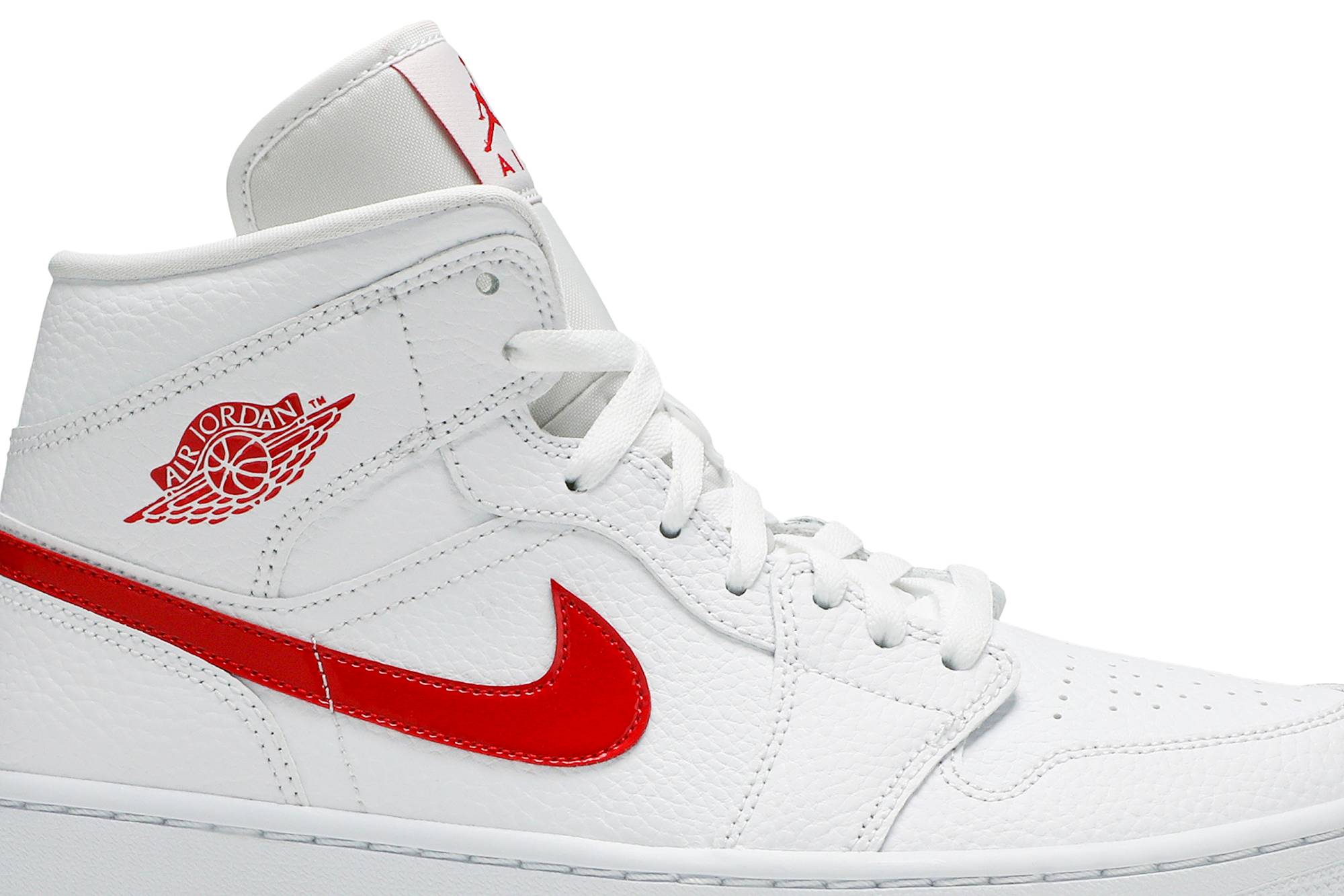 Air Jordan 1 Mid ‘White University Red’ BQ6472-106 - Image 2