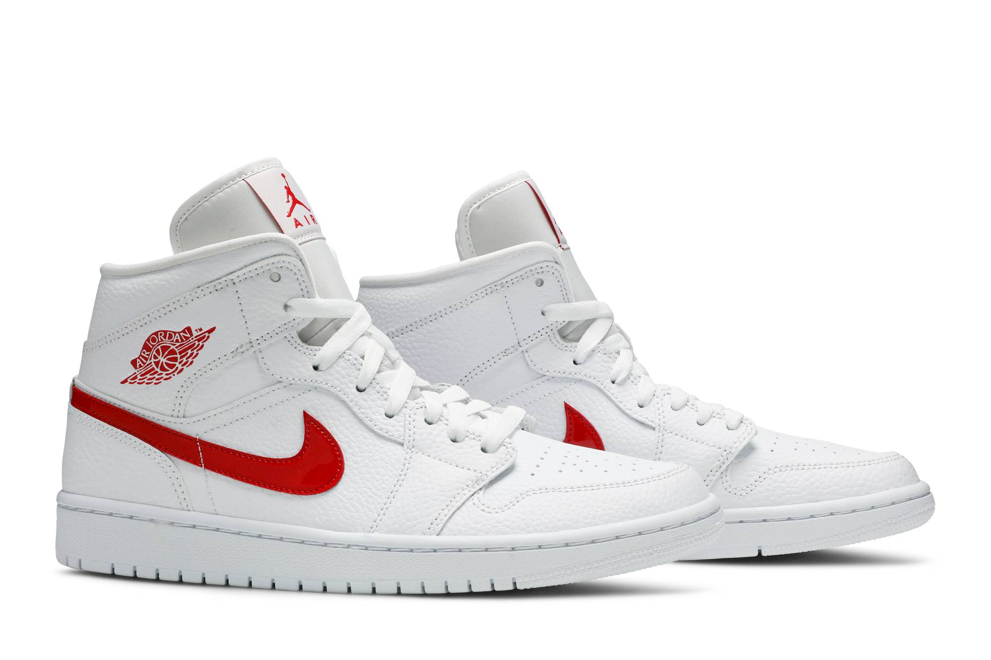 Air Jordan 1 Mid ‘White University Red’ BQ6472-106 - Image 8