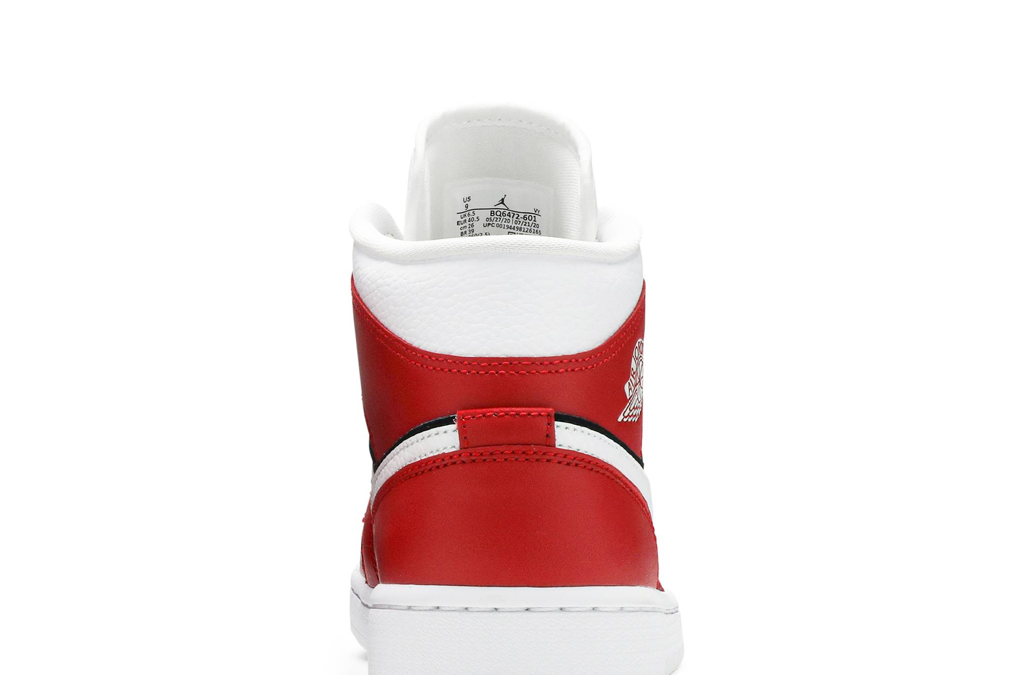Air Jordan 1 Mid ‘Gym Red Black’ BQ6472-601 - Image 7
