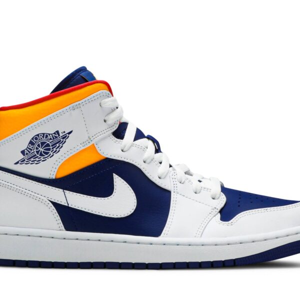 Air Jordan 1 Mid ‘White Deep Royal Blue’ 554724-131