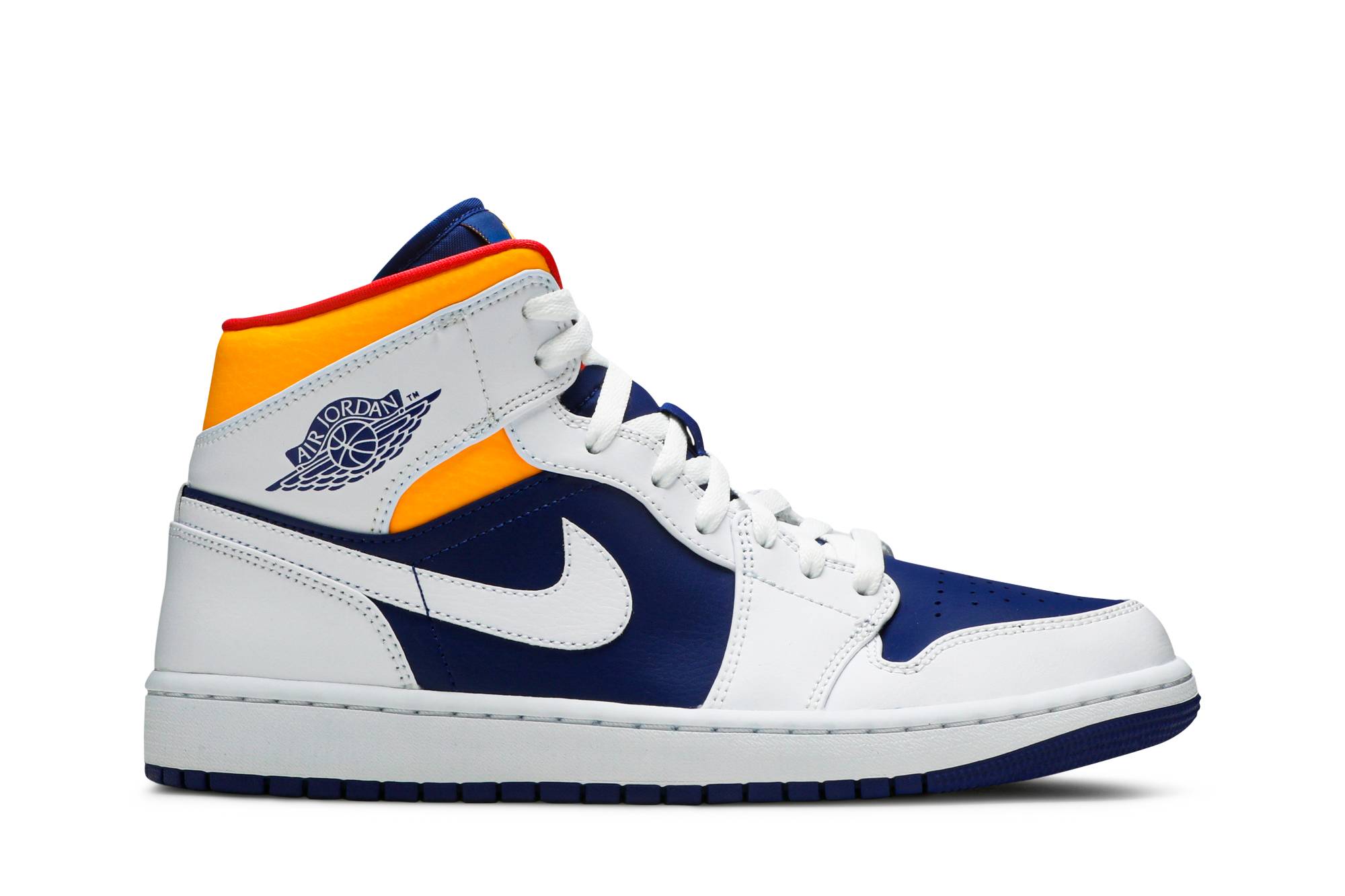 Air Jordan 1 Mid ‘White Deep Royal Blue’ 554724-131