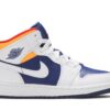 Air Jordan 1 Mid ‘White Deep Royal Blue’ 554725-131