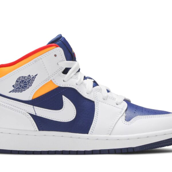 Air Jordan 1 Mid ‘White Deep Royal Blue’ 554725-131