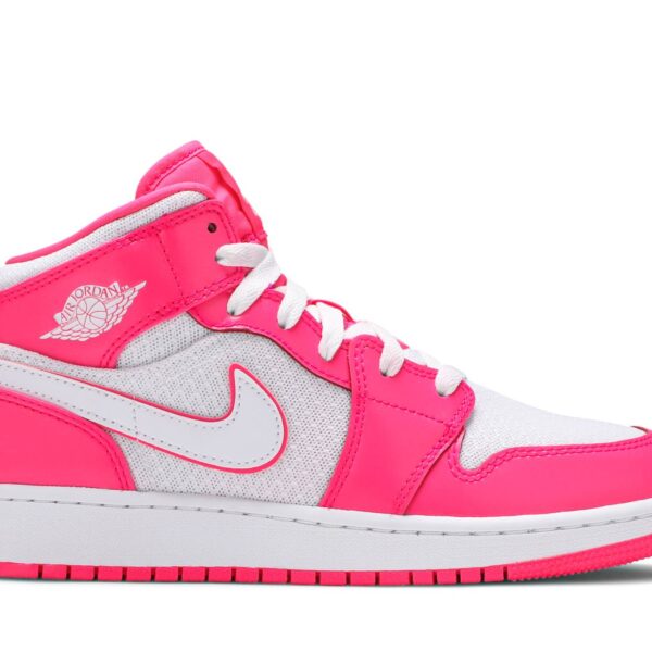 Air Jordan 1 Mid Hyper Pink White 555112-611