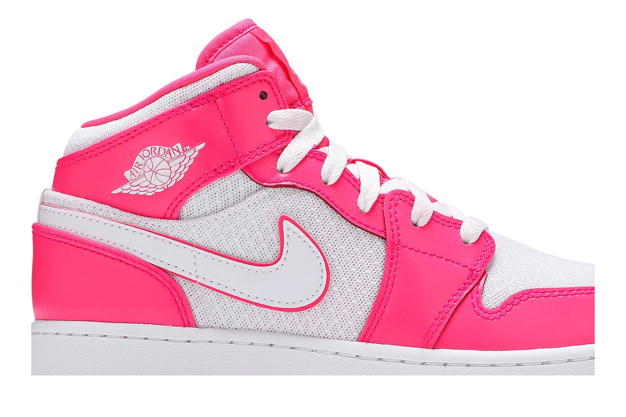 Air Jordan 1 Mid Hyper Pink White 555112-611 - Image 2
