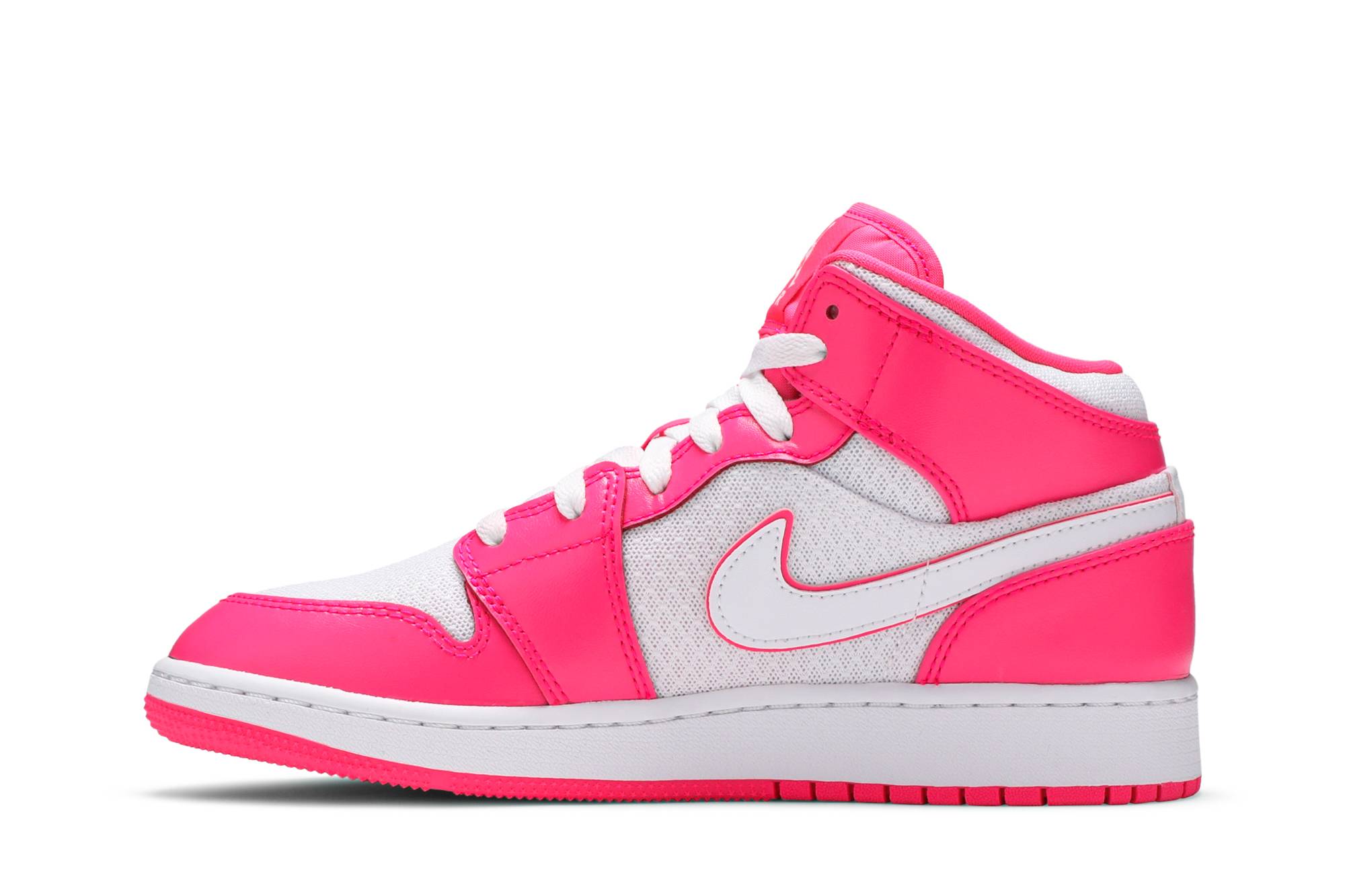 Air Jordan 1 Mid Hyper Pink White 555112-611 - Image 3