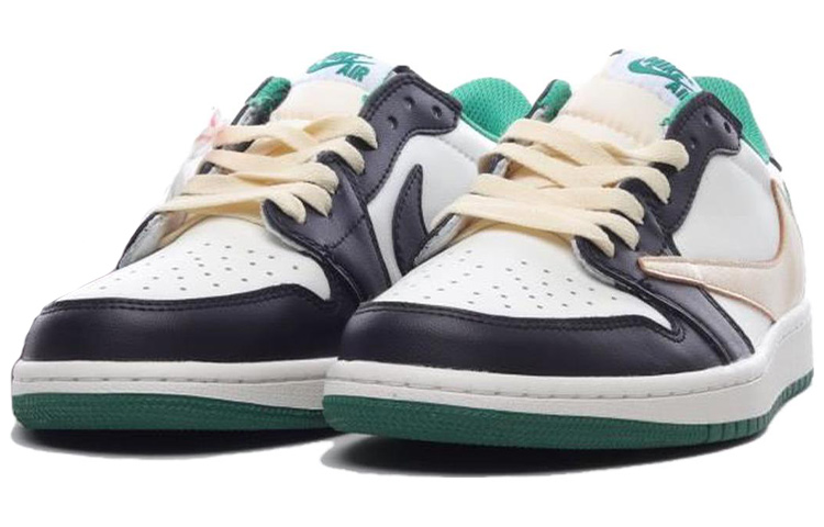 Air Jordan Travis Scott x Fragment Design x 1 Low ‘White Green Black’ DM7866-128 - Image 3