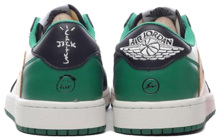 Air Jordan Travis Scott x Fragment Design x 1 Low ‘White Green Black’ DM7866-128 - Image 4