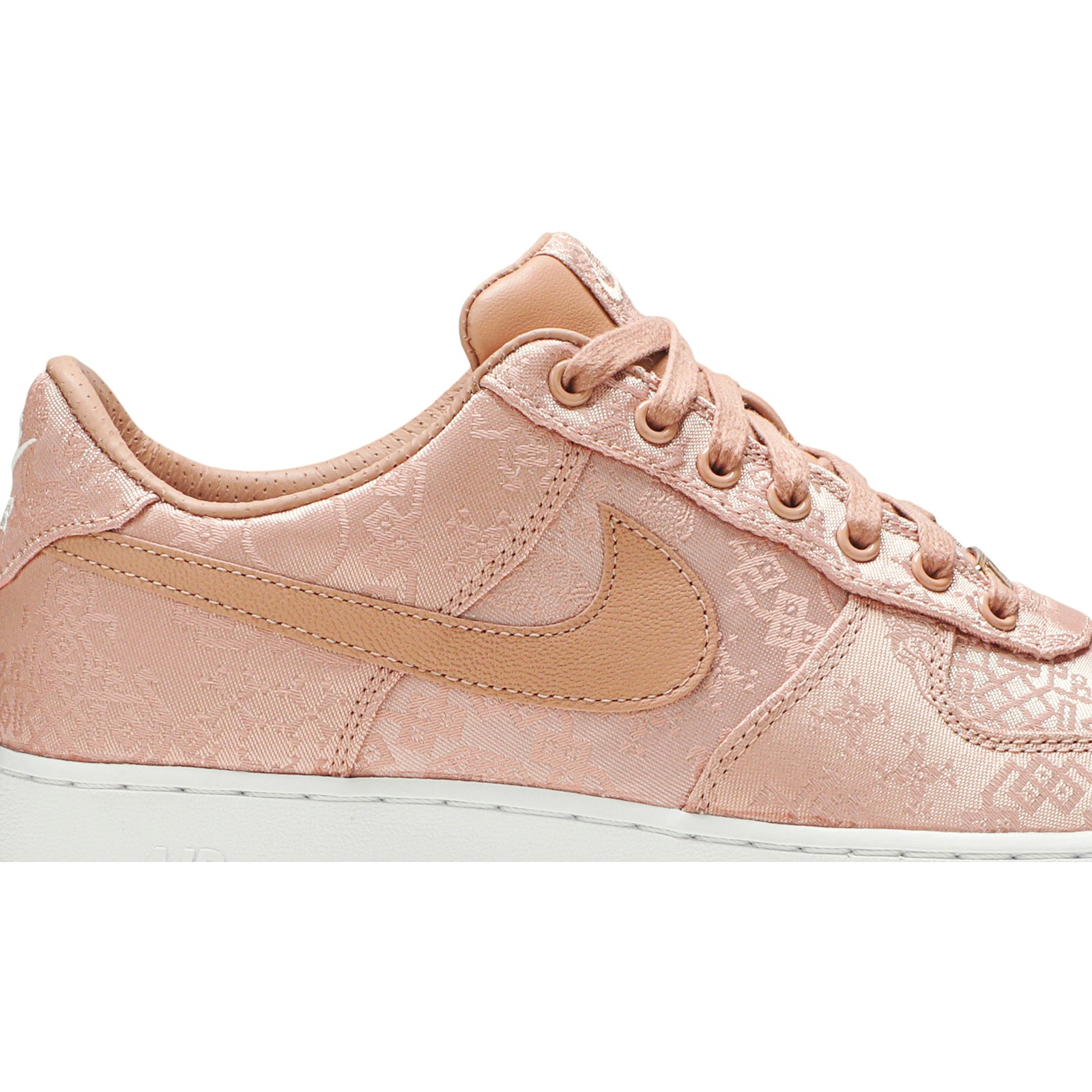 CLOT x Nike Air Force 1 Low Premium ‘Rose Gold Silk’ CJ5290-600 - Image 2