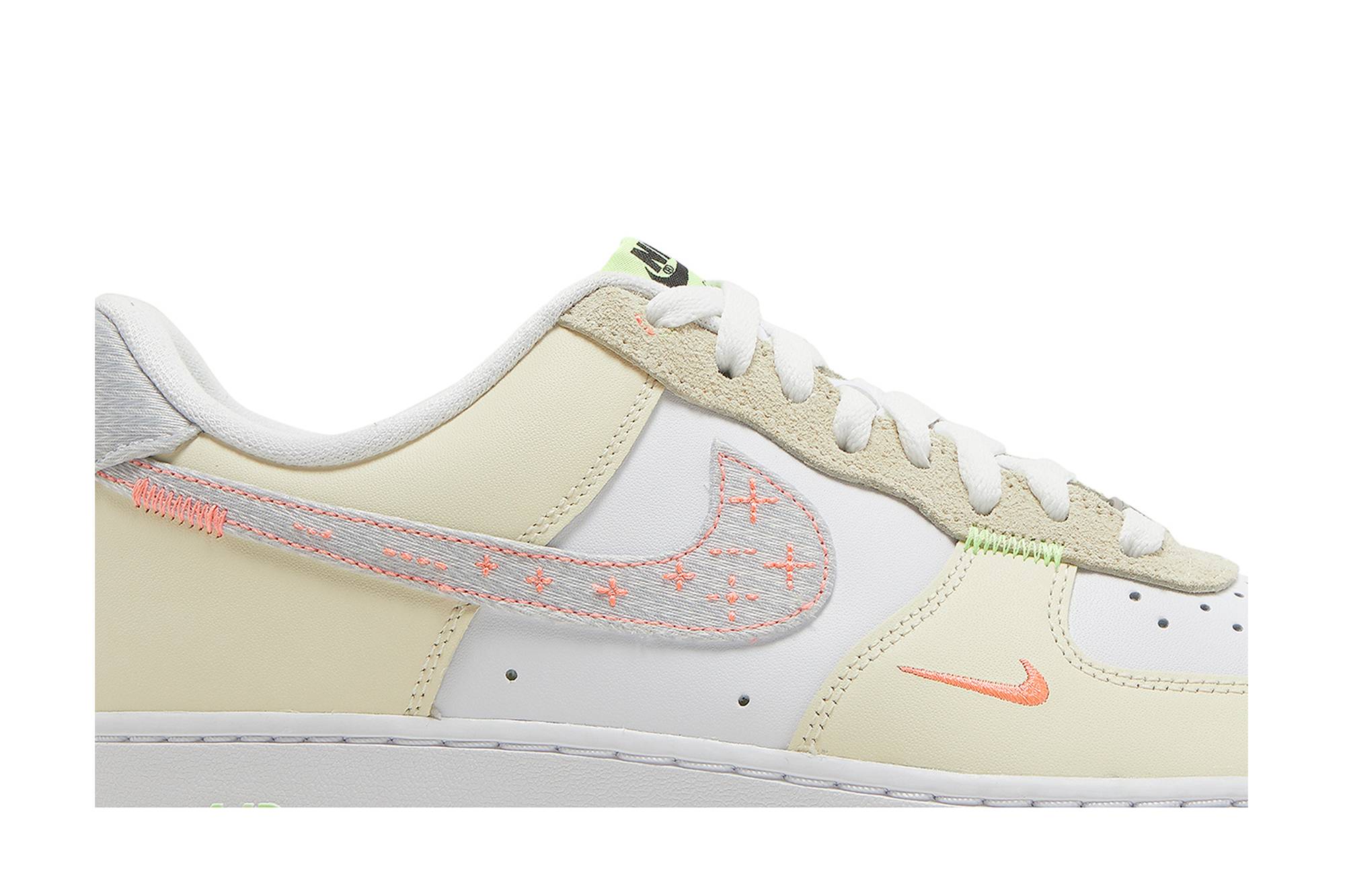 Nike Air Force 1 ’07 LV8 ‘Just Stitch It – White Shade Green’ FB1852-111 - Image 2