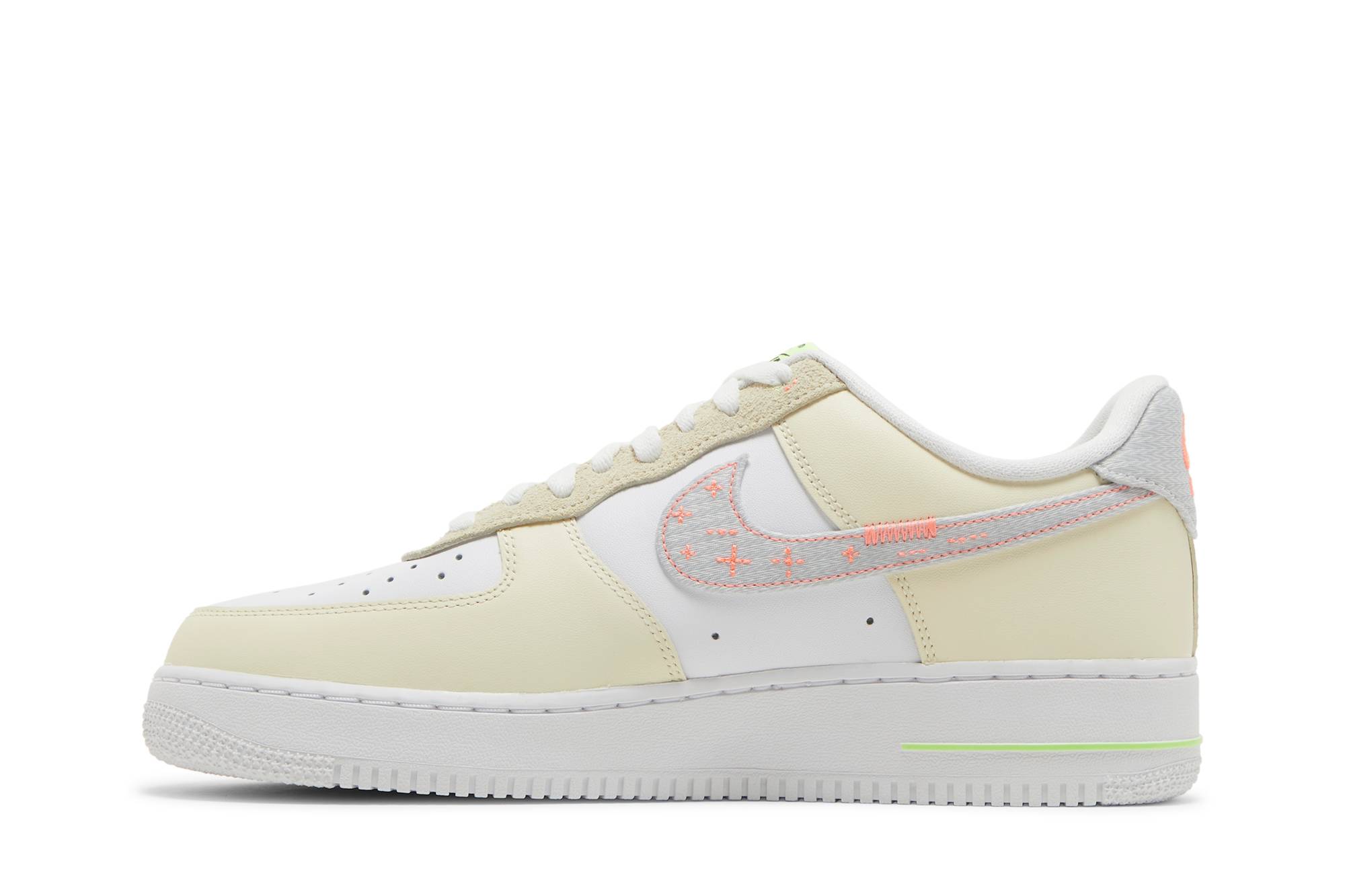 Nike Air Force 1 ’07 LV8 ‘Just Stitch It – White Shade Green’ FB1852-111 - Image 3