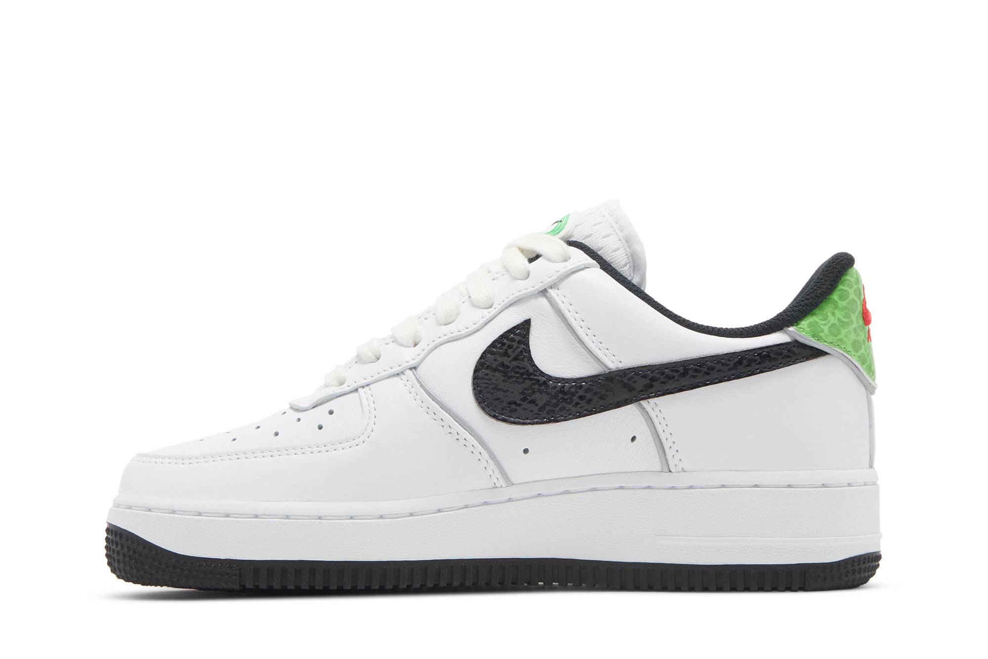 Nike Air Force 1 Low ’07 Just Do ItSnakeskin White Black DV1492-101 - Image 3