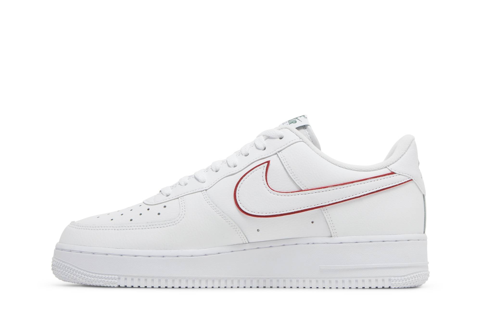 Nike Air Force 1 Low ‘Just Do It White Noble Green Metallic Silver University Red’ DQ0791-100 - Image 3