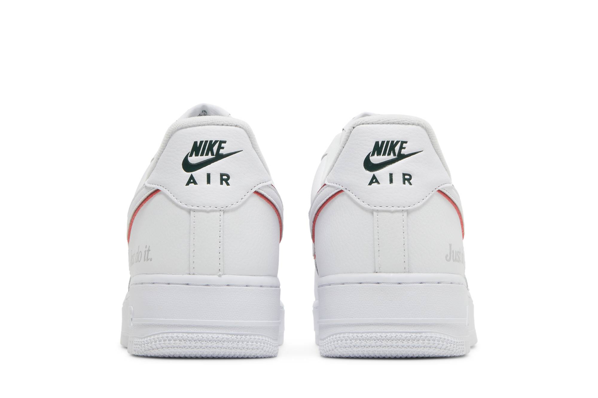 Nike Air Force 1 Low ‘Just Do It White Noble Green Metallic Silver University Red’ DQ0791-100 - Image 6