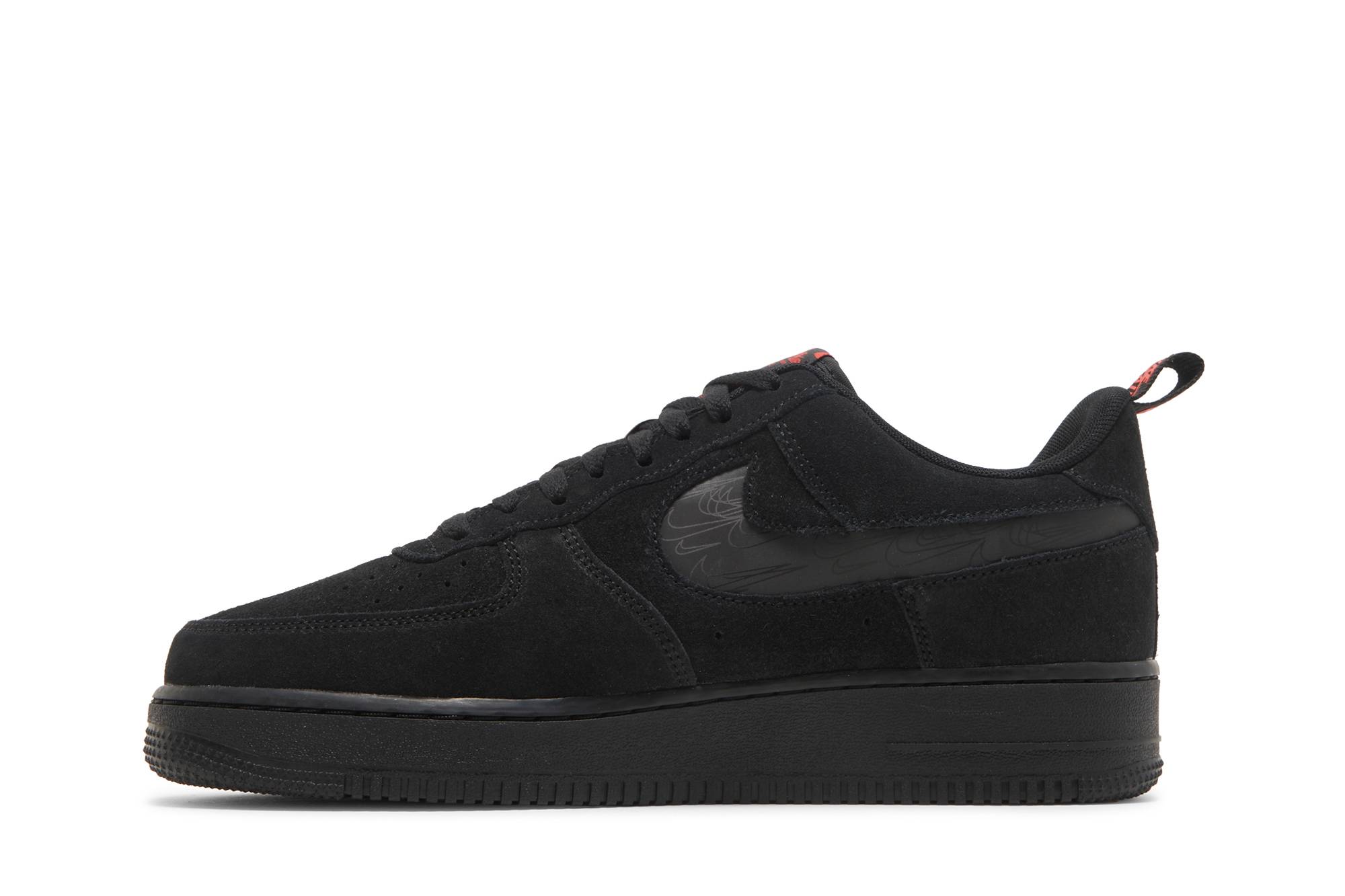 Nike Air Force 1 Low ‘Multi-Swoosh Black Orange’ DZ4514-001 - Image 3