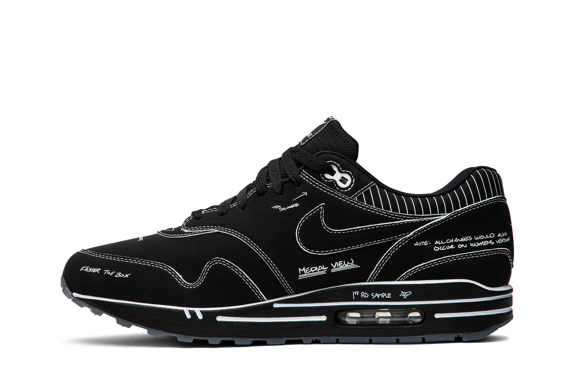 Nike Air Max 1 ‘Tinker Sketch to Shelf – Black Schematic’ CJ4286-001 - Image 3