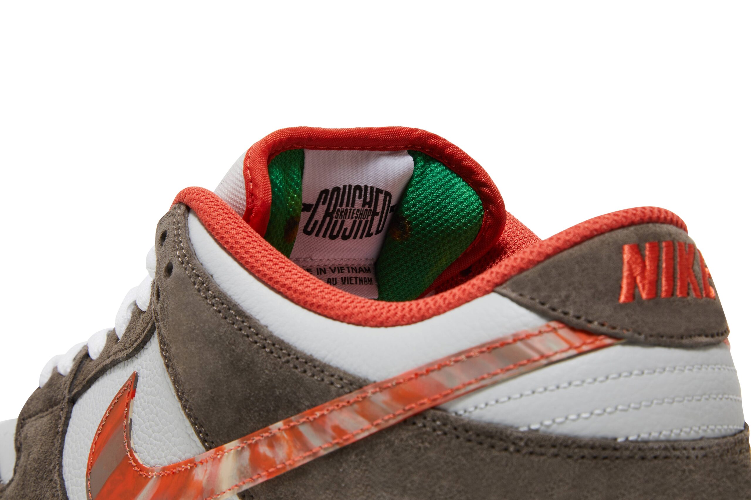 Nike SB Dunk Low x Crushed Skate Shop ‘Olive GreyMantra Orange’ DH7782-001 - Image 10