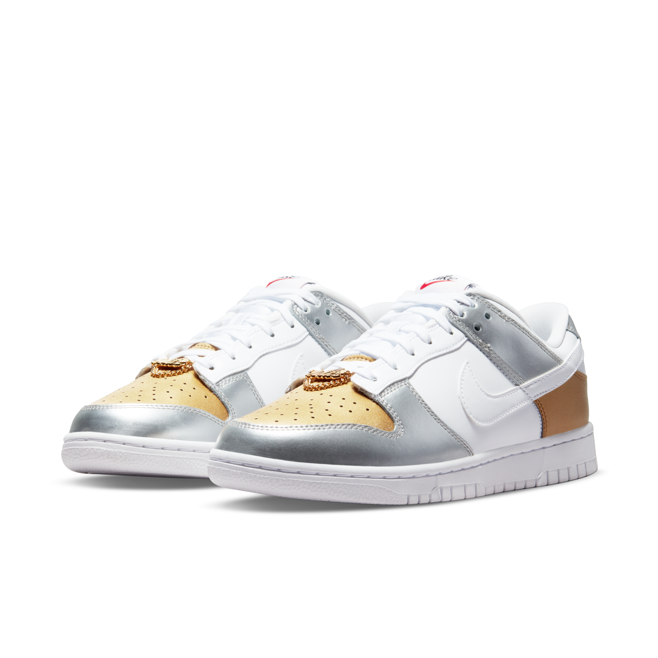 Nike Dunk Low SE ‘White Metallic Gold Silver’ DH4403-700 - Image 4