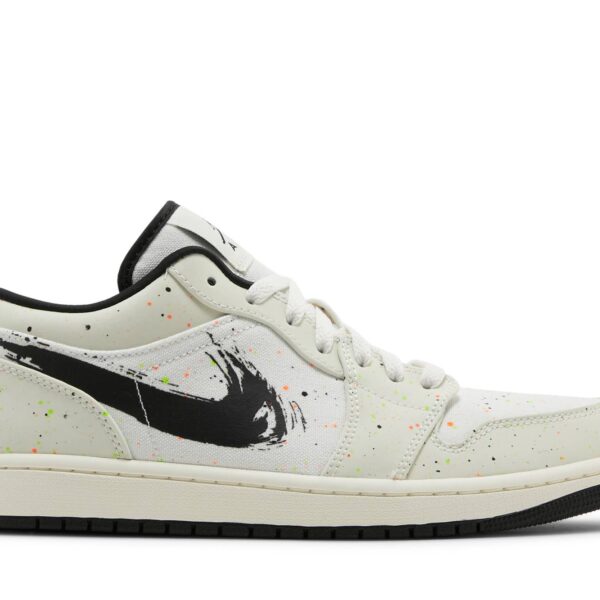 Air Jordan 1 Low ‘Brushstroke Swoosh – Paint Splatter’ DM3528-100