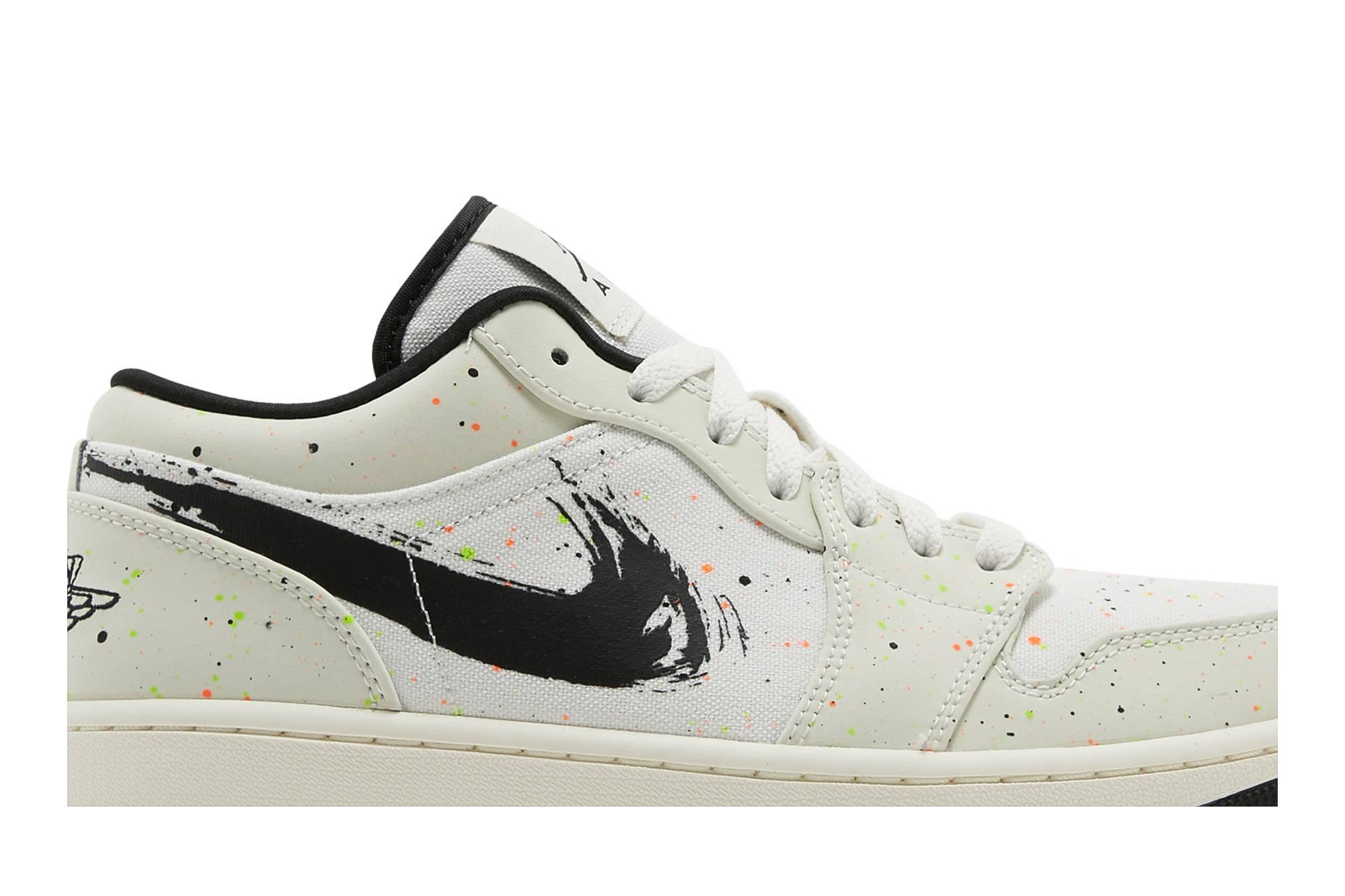 Air Jordan 1 Low ‘Brushstroke Swoosh – Paint Splatter’ DM3528-100 - Image 2